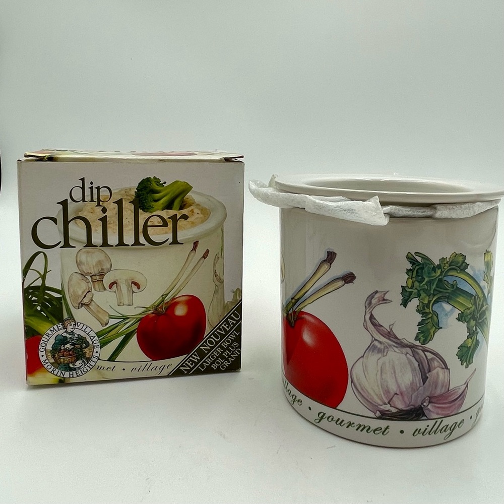 Party Dip Chiller Garden Vegetable Pattern Add Ice Gourmet du Village